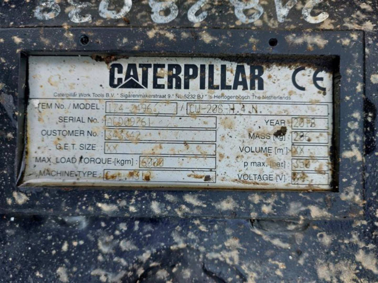 CAT CW20S/174-2496/M315F/TIM70/70/430/281 - Acoplamiento rápido: foto 2 CAT CW20S/174-2496/M315F/TIM70/70/430/281 - Acoplamiento rápido: foto 2