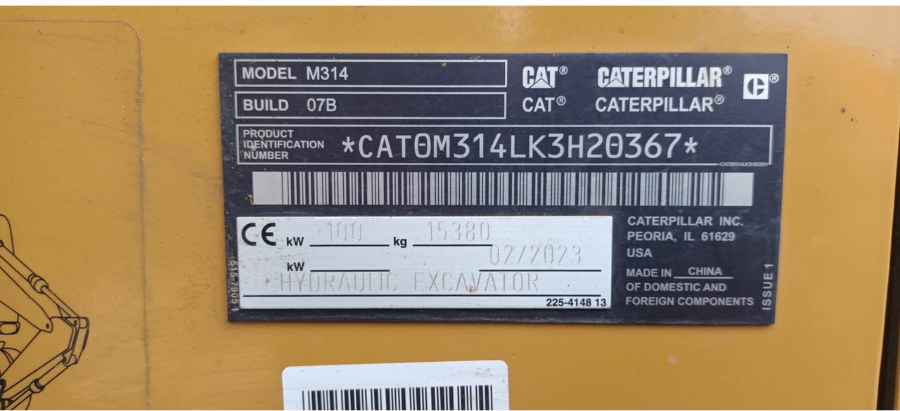 Excavadora de ruedas CAT M314: foto 6