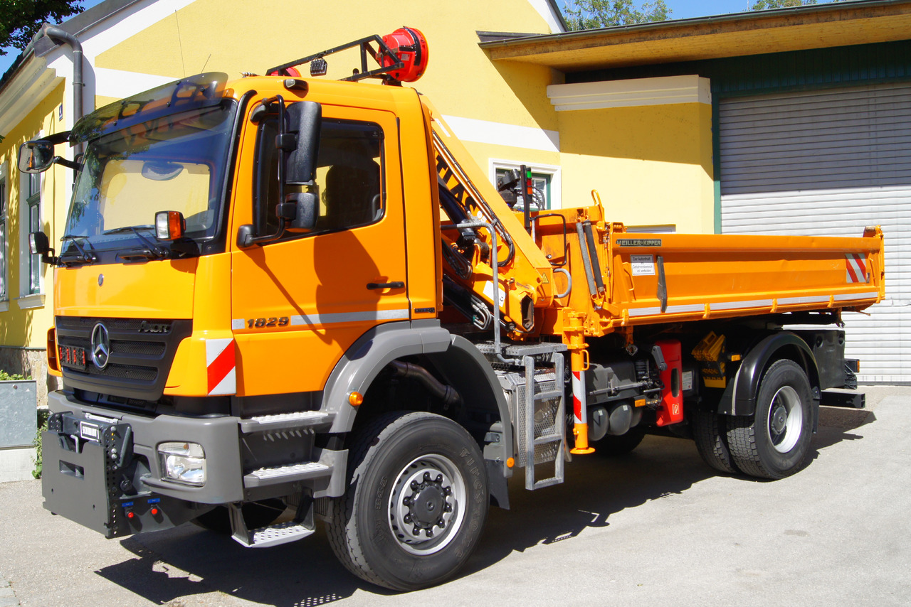 MERCEDES-BENZ AXOR 1829 4x4/EURO 5/ATLAS 65.2/MEILLER/Winterdienst - Camión grúa: foto 2 MERCEDES-BENZ AXOR 1829 4x4/EURO 5/ATLAS 65.2/MEILLER/Winterdienst - Camión grúa: foto 2