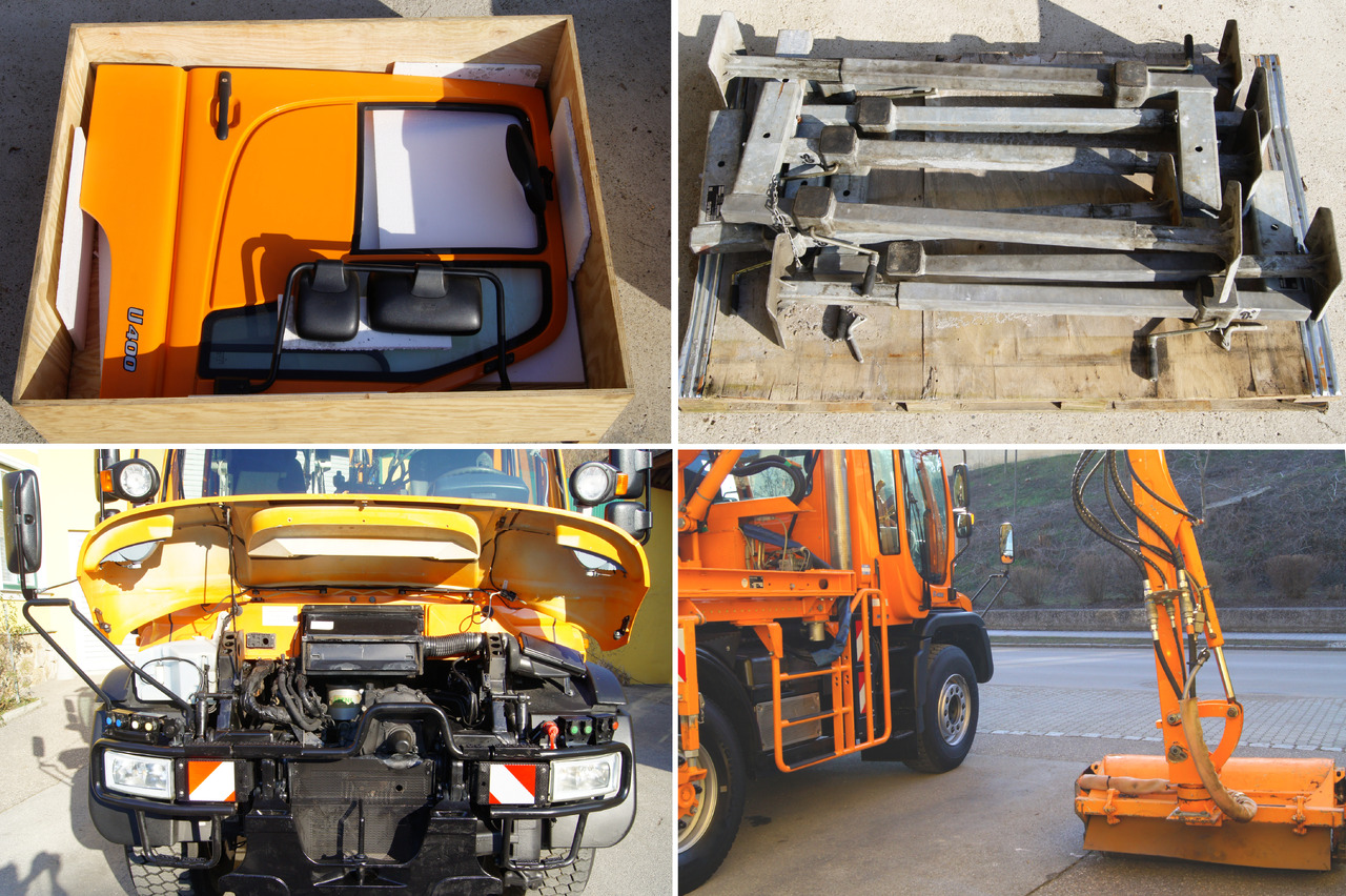 Vehículo municipal MERCEDES-BENZ Unimog U 400/Hydrostat/Mähtür +MULAG MHU 800: foto 14