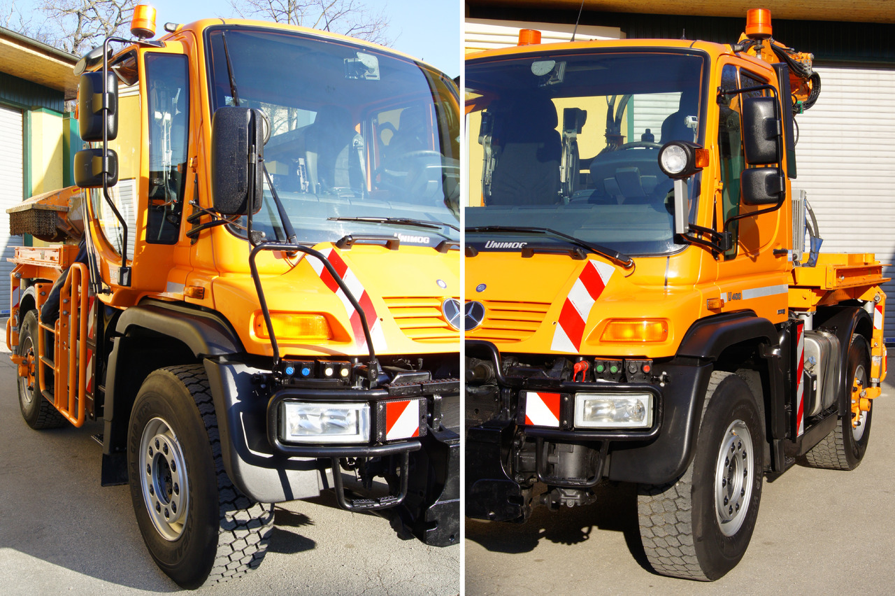 Vehículo municipal MERCEDES-BENZ Unimog U 400/Hydrostat/Mähtür +MULAG MHU 800: foto 8