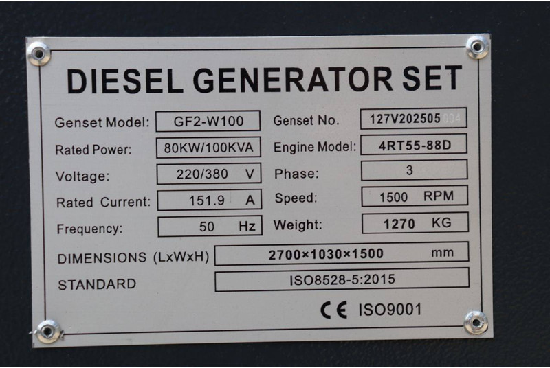 Generador industriale nuevo Ricardo GF2-W100: foto 12