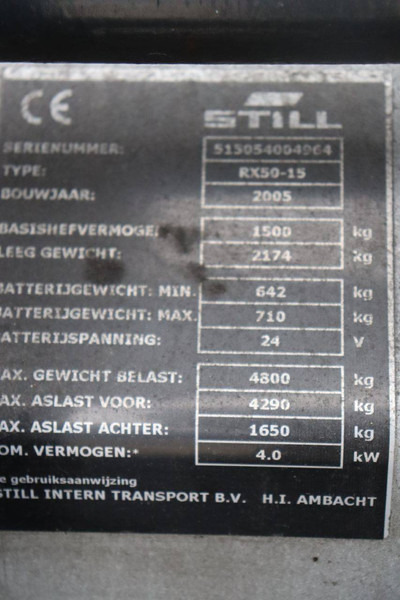 Carretilla elevadora eléctrica Still RX 50-15: foto 13