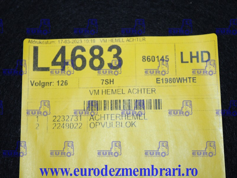 ELEMENT INTERIOR CABINA DAF XF XG 2232731 - Cabina e interior para Camión: foto 2 ELEMENT INTERIOR CABINA DAF XF XG 2232731 - Cabina e interior para Camión: foto 2