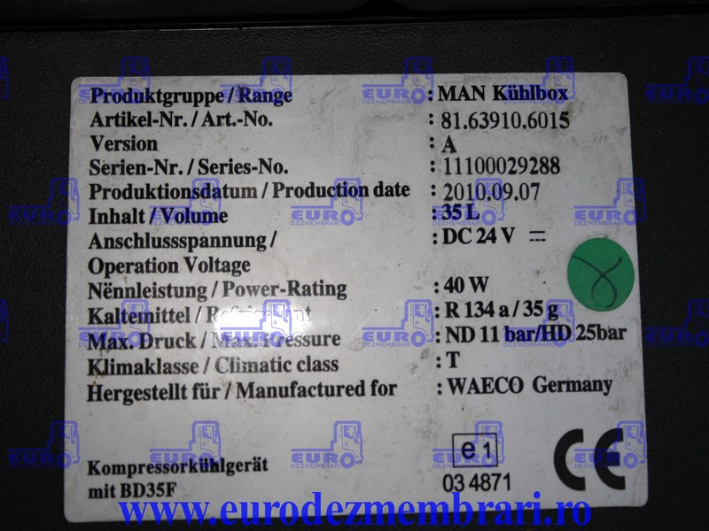 FRIGIDER MAN TGA TGX 81.63910.6015, 81.63910.6022, 81.63910.6024, 81.63910.6032 - Cabina e interior para Camión: foto 3 FRIGIDER MAN TGA TGX 81.63910.6015, 81.63910.6022, 81.63910.6024, 81.63910.6032 - Cabina e interior para Camión: foto 3
