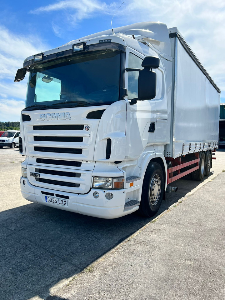 CAMION SCANIA 380 CON CARRETILLA MOFFET M4 - Camión lona: foto 1 CAMION SCANIA 380 CON CARRETILLA MOFFET M4 - Camión lona: foto 1