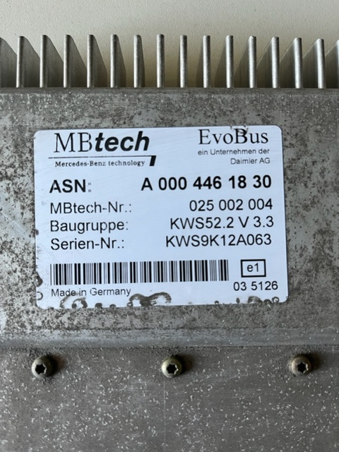 MERCEDES-BENZ KWS A0004461830 - Unidad de control para Autobús urbano: foto 1 MERCEDES-BENZ KWS A0004461830 - Unidad de control para Autobús urbano: foto 1