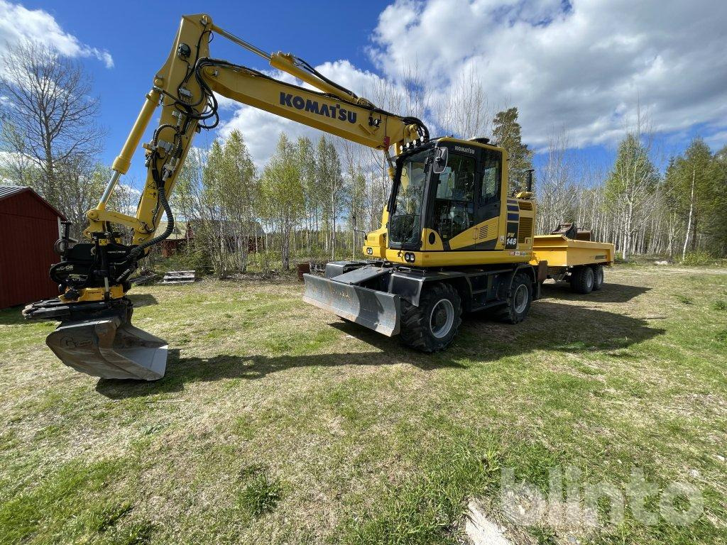 Komatsu PW 148 med vagn - Excavadora de ruedas: foto 2 Komatsu PW 148 med vagn - Excavadora de ruedas: foto 2