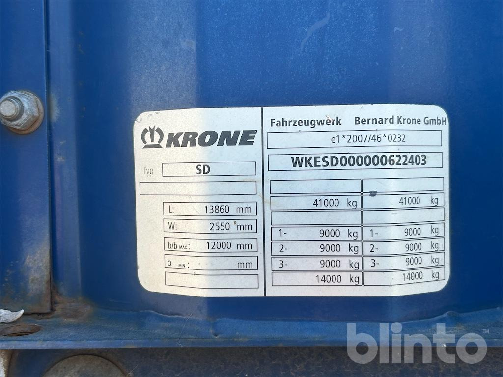 Krone SD (2014) - Semirremolque plataforma/ Caja abierta: foto 5 Krone SD (2014) - Semirremolque plataforma/ Caja abierta: foto 5