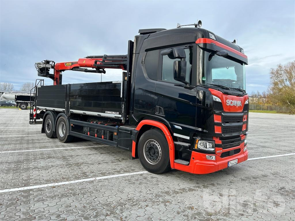 Scania R 460 B6x2*4NB Baustoffpritsche & Palfinger PK 22.001 L TEC7 Ladekran - Camión caja abierta, Camión grúa: foto 2 Scania R 460 B6x2*4NB Baustoffpritsche & Palfinger PK 22.001 L TEC7 Ladekran - Camión caja abierta, Camión grúa: foto 2
