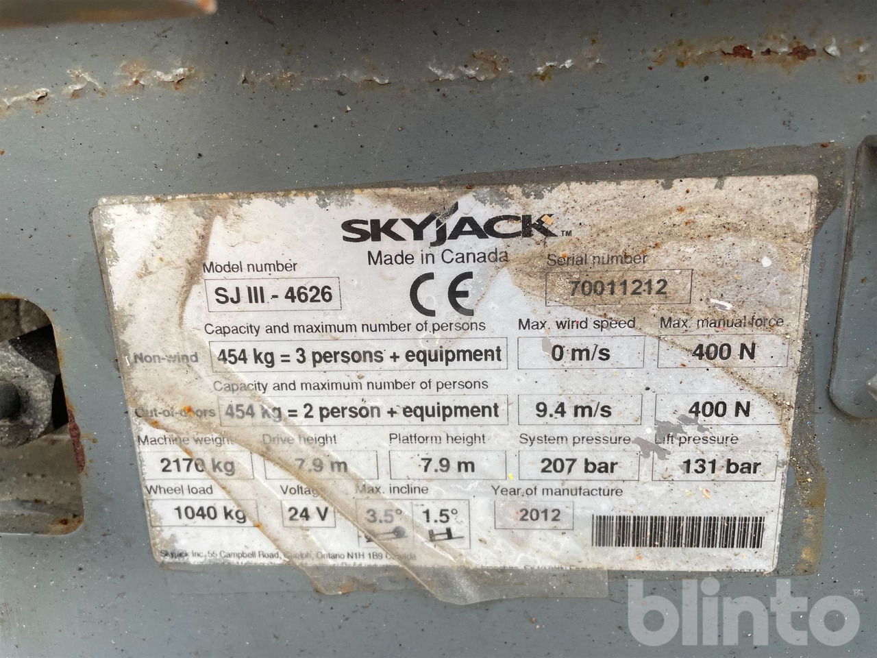 SkyJack SJIII 4626 - Plataforma de tijeras: foto 5 SkyJack SJIII 4626 - Plataforma de tijeras: foto 5