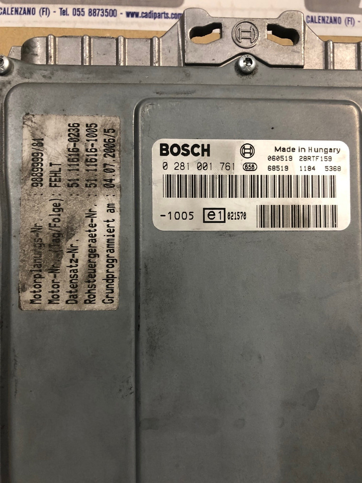 CENTRALINA EDC - RIF. BOSCH 0281001761 - RIF. MAN 51116167177 - Unidad de control: foto 2 CENTRALINA EDC - RIF. BOSCH 0281001761 - RIF. MAN 51116167177 - Unidad de control: foto 2