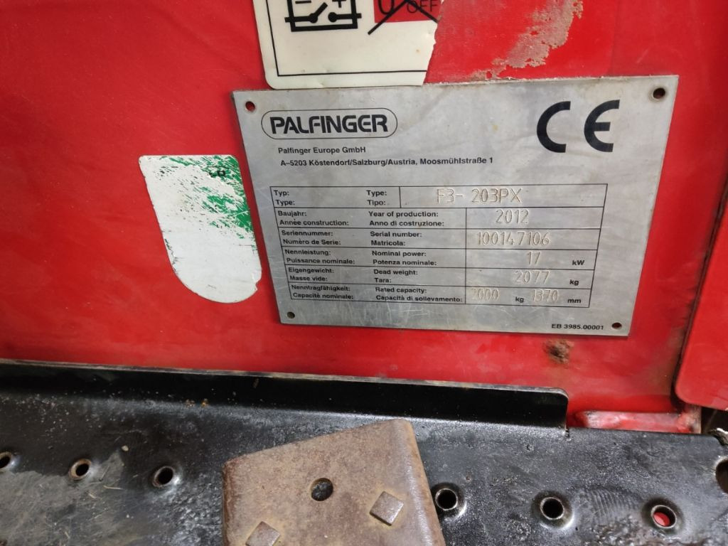 Palfinger F3-203PX - Carretilla elevadora diésel: foto 5 Palfinger F3-203PX - Carretilla elevadora diésel: foto 5