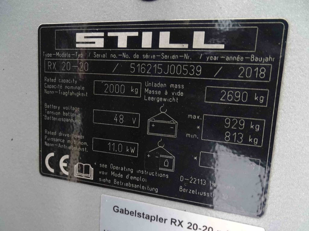 Still RX20-20 - Carretilla elevadora eléctrica: foto 5 Still RX20-20 - Carretilla elevadora eléctrica: foto 5