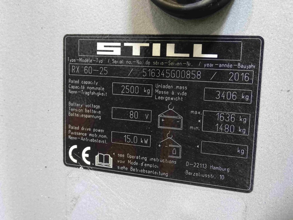 Still RX60-25 - Carretilla elevadora eléctrica: foto 5 Still RX60-25 - Carretilla elevadora eléctrica: foto 5