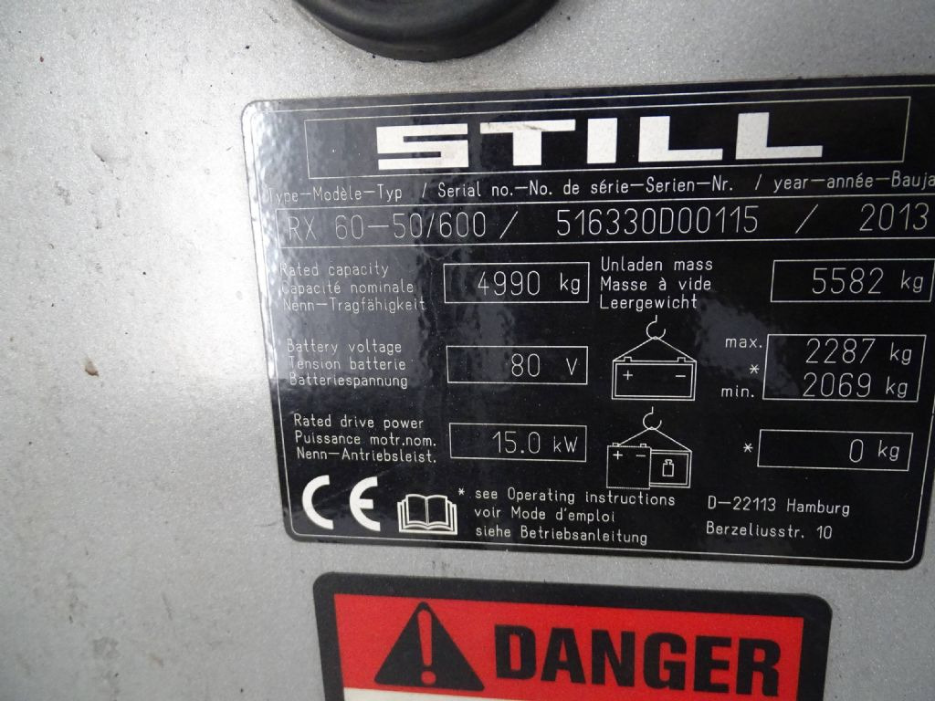 Still RX60-50/600 - Carretilla elevadora eléctrica: foto 5 Still RX60-50/600 - Carretilla elevadora eléctrica: foto 5