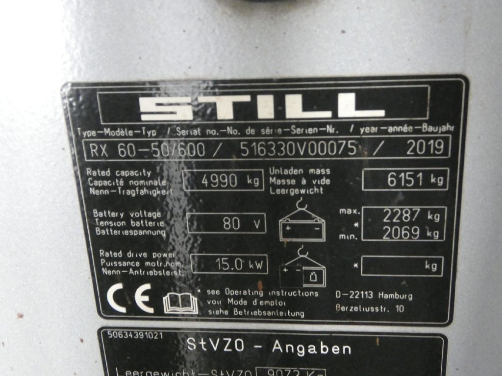 Still RX60-50/600 - Carretilla elevadora eléctrica: foto 5 Still RX60-50/600 - Carretilla elevadora eléctrica: foto 5