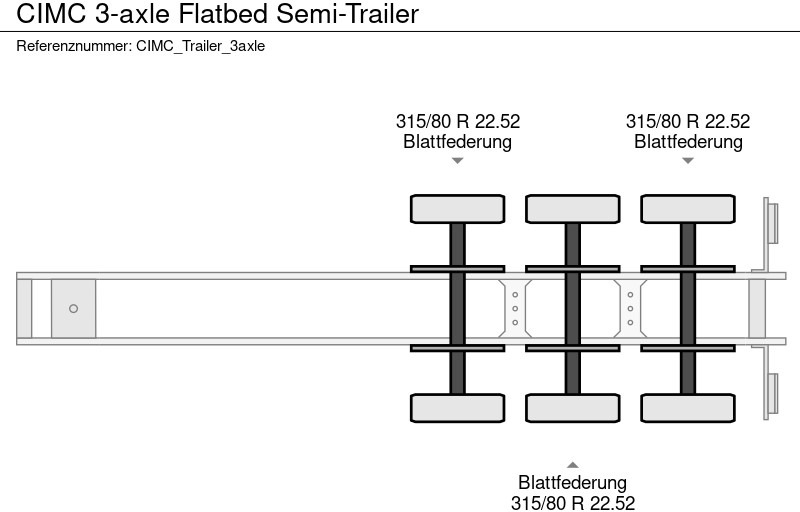 Semirremolque plataforma/ Caja abierta nuevo CIMC 3-axle Flatbed Semi-Trailer: foto 19