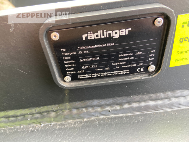 Raedlinger TL 1.000mm OQ70/55 - Cazo para excavadora para Maquinaria de construcción: foto 5 Raedlinger TL 1.000mm OQ70/55 - Cazo para excavadora para Maquinaria de construcción: foto 5
