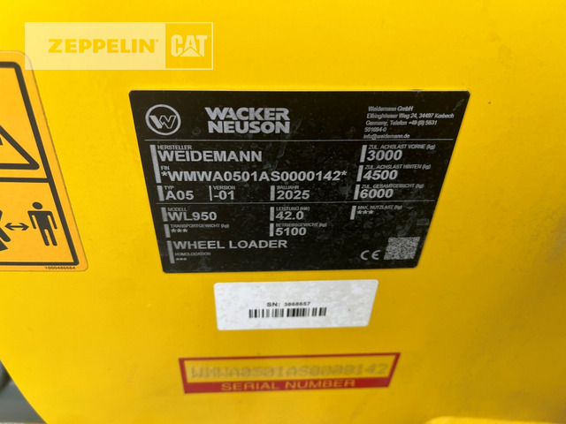 Cargadora de ruedas Wacker WL950: foto 6